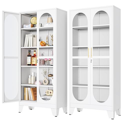 Glass Cabinet Display - Vitrina con Cerradura de 71 Pulgadas