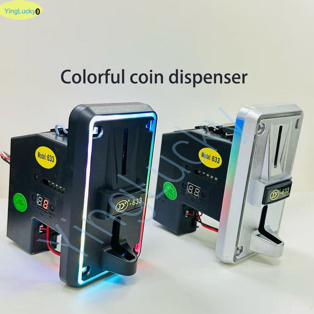 Arcade Games Vending - Selector de monedas múltiple LED colorido,