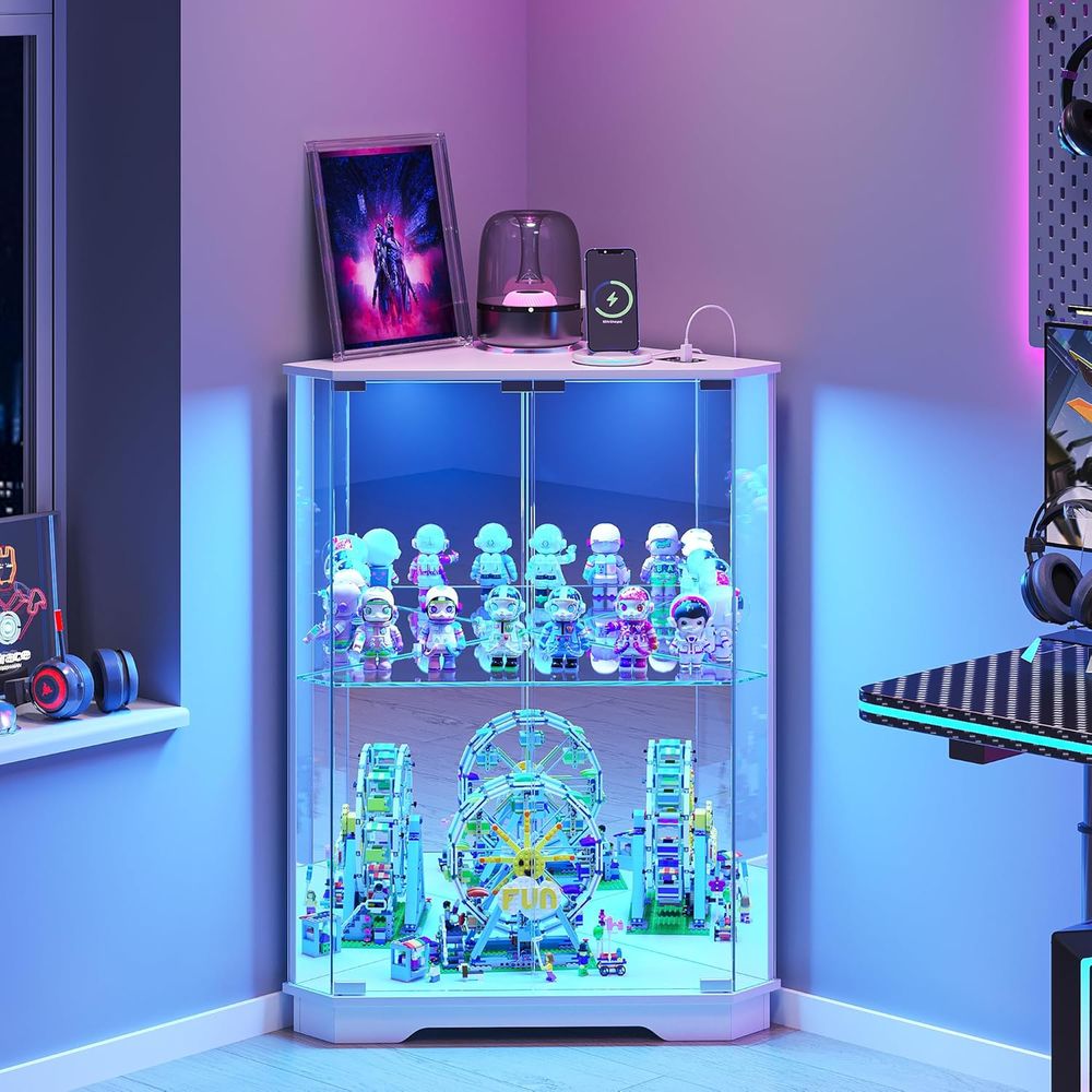 Glass Cabinet Display - Vitrina de Vidrio de 2 Niveles