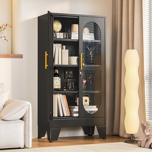Glass Cabinet Display - Vitrina con Cerradura de 47 Pulgadas