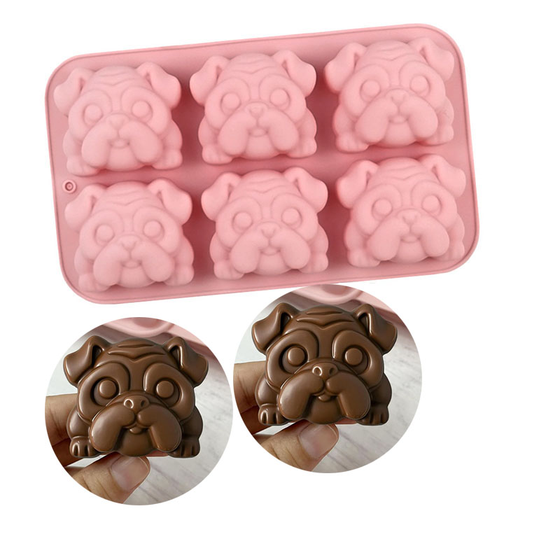 Hot Dog Vending Cart - Bulldog-Molde de silicona para Chocolate, Animal