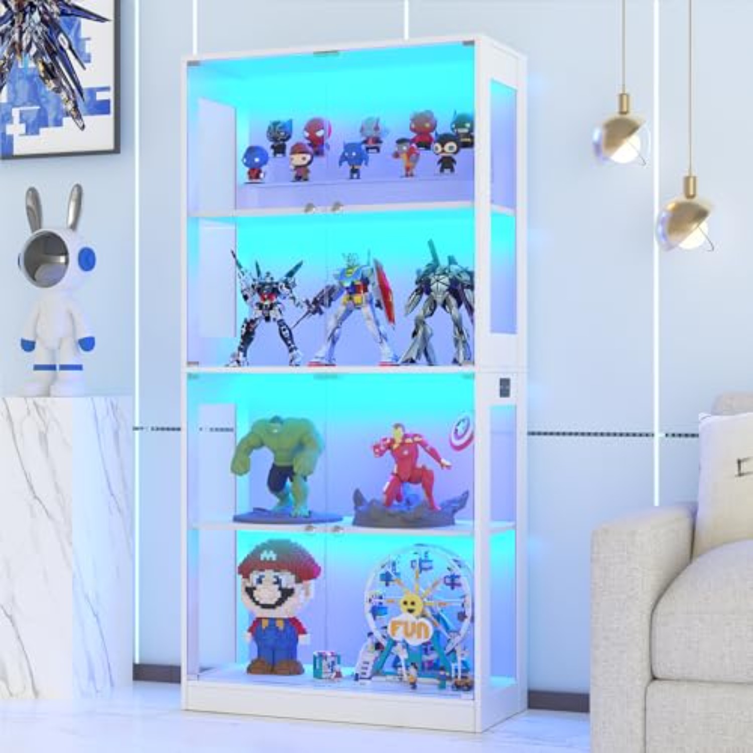 Glass Cabinet Display - Vitrina de Exhibición de 65'' con