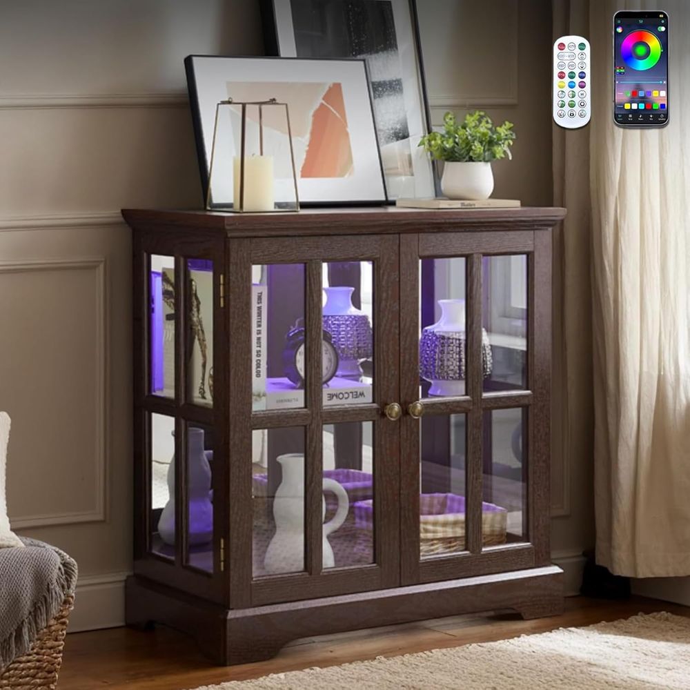 Glass Cabinet Display - Vitrina con 32 luces LED de