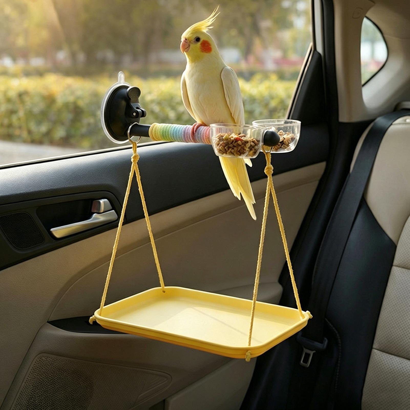 Racing Arcade Cabinet - Juguete de ventana para pájaros con