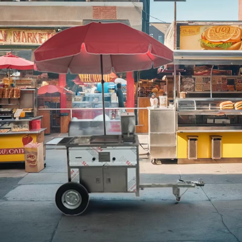 Carrito de Comida Móvil Compac - Hot Dog Vending Cart reseña y precio