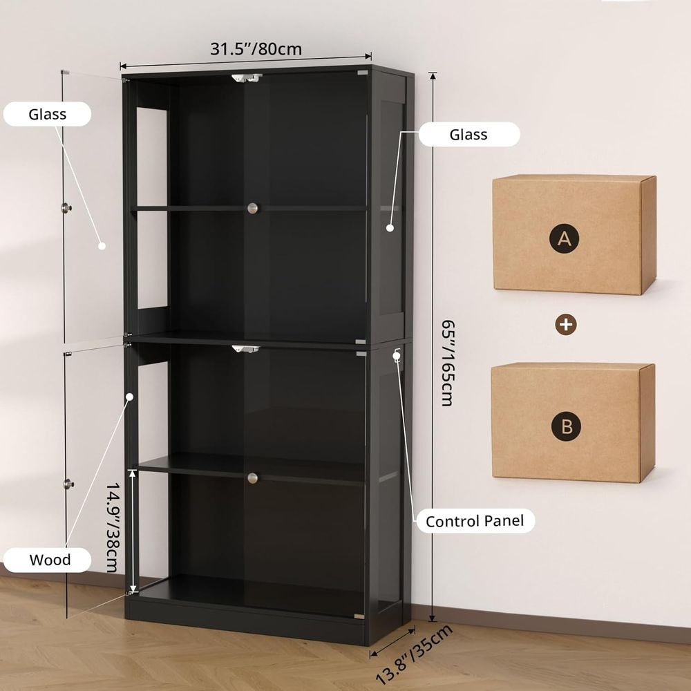 Vitrina de Vidrio de 65 Pulgad - Glass Cabinet Display reseña y precio