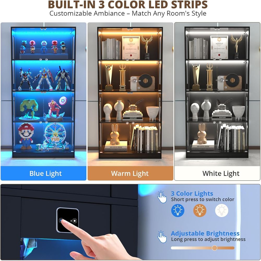 Vitrina de Vidrio de 65 Pulgad - Glass Cabinet Display reseña y precio