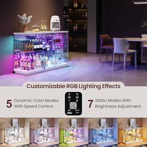 Vitrina de cristal RGB con cer - Glass Cabinet Display reseña y precio