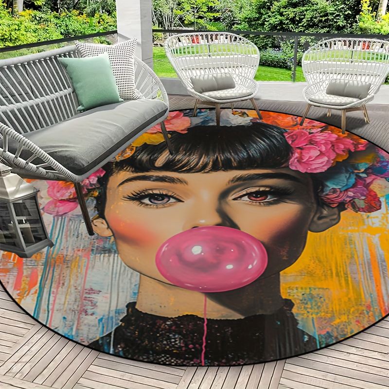 Alfombra Redonda con Diseño de - Bubble Gum Machine reseña y precio
