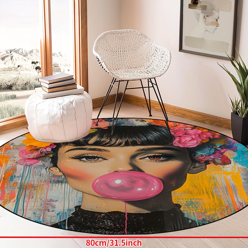 Alfombra Redonda con Diseño de - Bubble Gum Machine reseña y precio