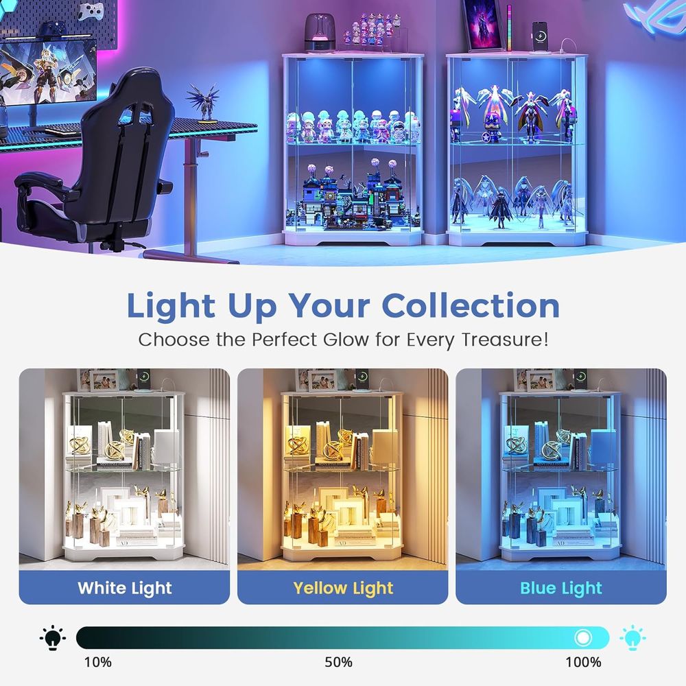 Vitrina de Vidrio de 2 Niveles - Glass Cabinet Display reseña y precio