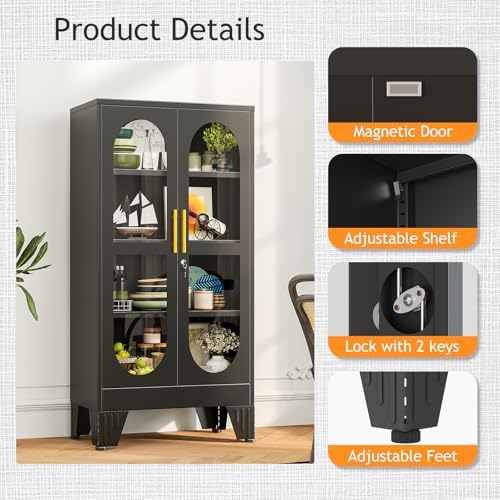 Vitrina con Cerradura de 47 Pu - Glass Cabinet Display reseña y precio