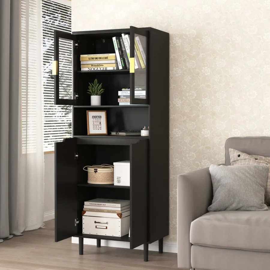 Librería Alta con 2 Puertas de - Glass Cabinet Display reseña y precio