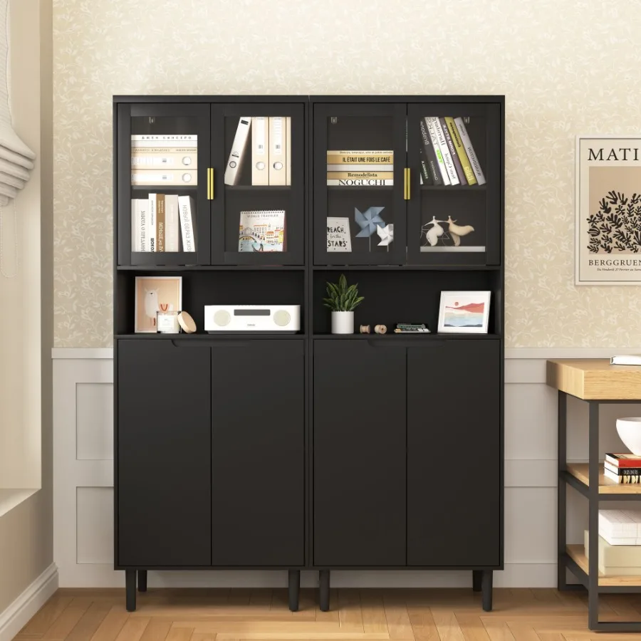 Librería Alta con 2 Puertas de - Glass Cabinet Display reseña y precio