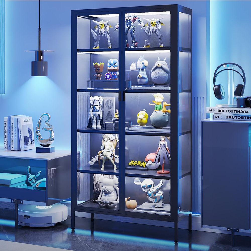Vitrina de Vidrio de 71 Pulgad - Glass Cabinet Display reseña y precio