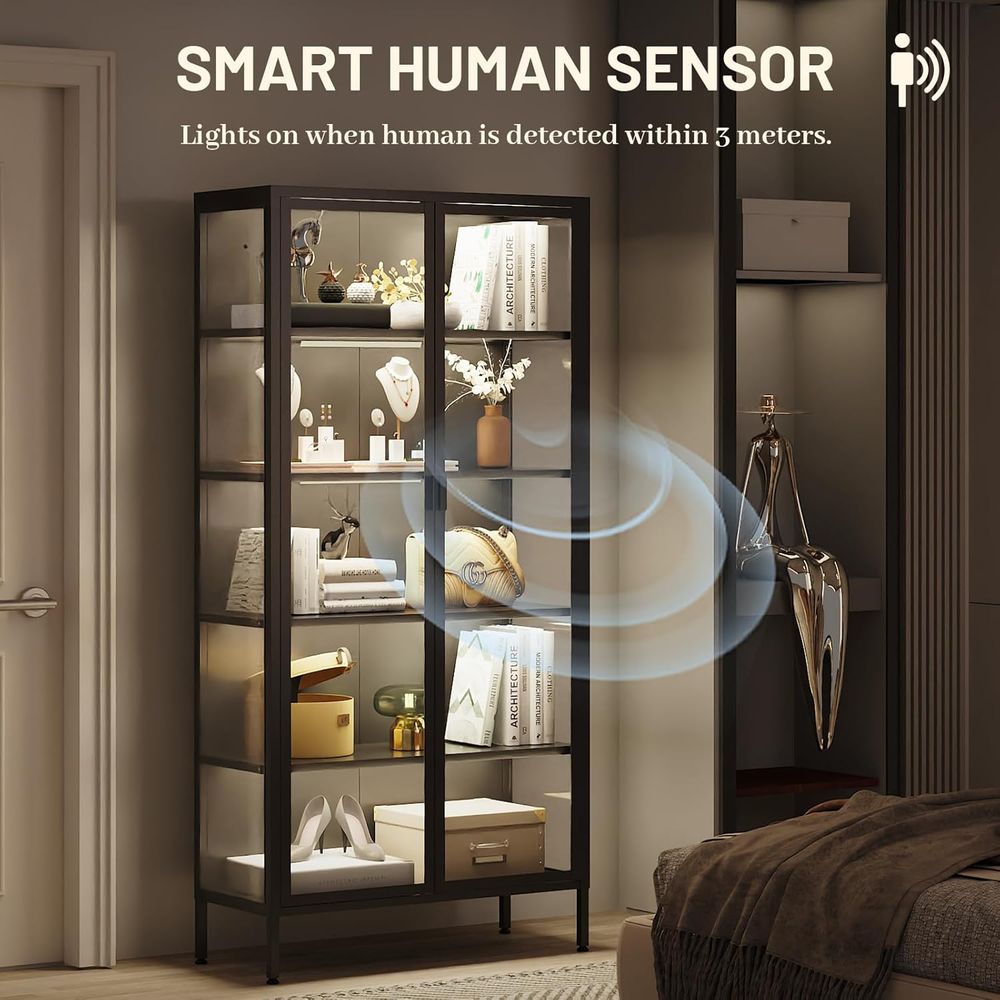 Vitrina de Vidrio de 71 Pulgad - Glass Cabinet Display reseña y precio
