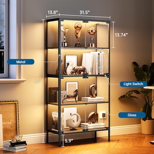 Vitrina de Vidrio de 65 Pulgad - Glass Cabinet Display reseña y precio