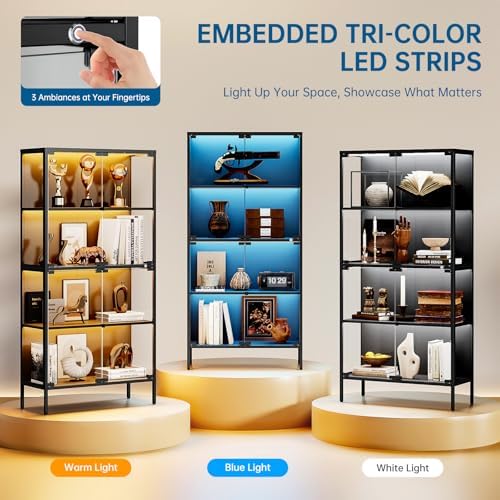 Vitrina de Vidrio de 65 Pulgad - Glass Cabinet Display reseña y precio