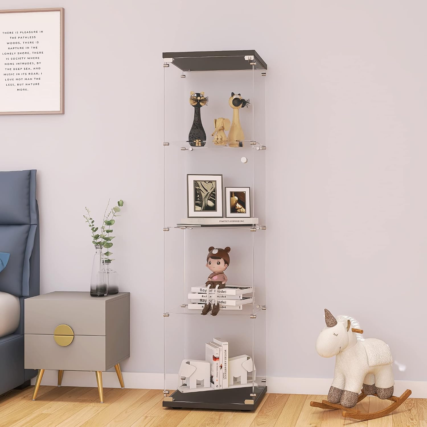 Vitrina de cristal con cerradu - Glass Cabinet Display reseña y precio