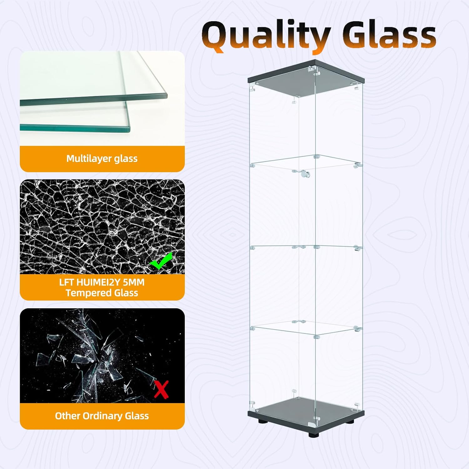 Vitrina de cristal con cerradu - Glass Cabinet Display reseña y precio