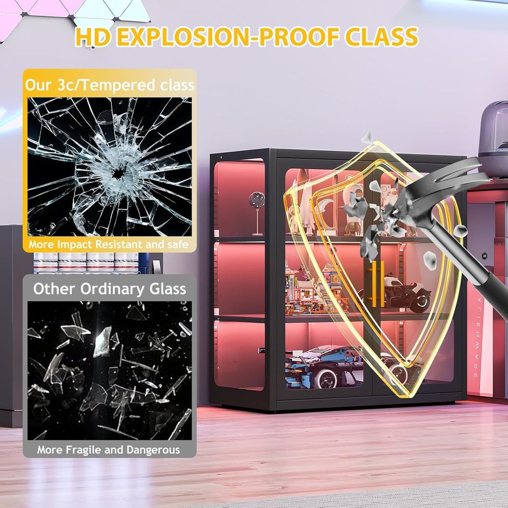 Vitrina de Vidrio de 34 Pulgad - Glass Cabinet Display reseña y precio