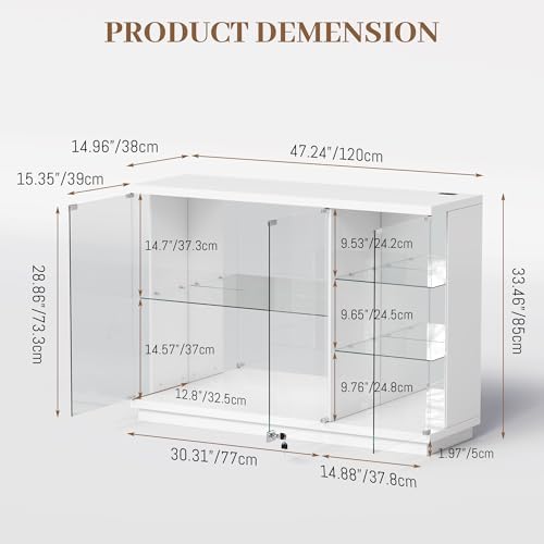 Vitrina de Cristal con Cerradu - Glass Cabinet Display reseña y precio